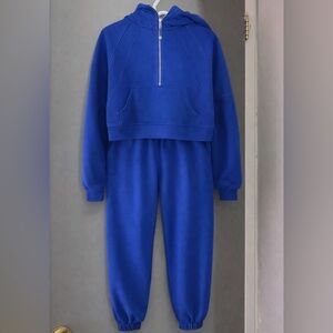 LULULEMON Blue Cropped Tracksuit S